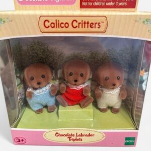 Calico Critters Chocolate Labrador Triplets Playset